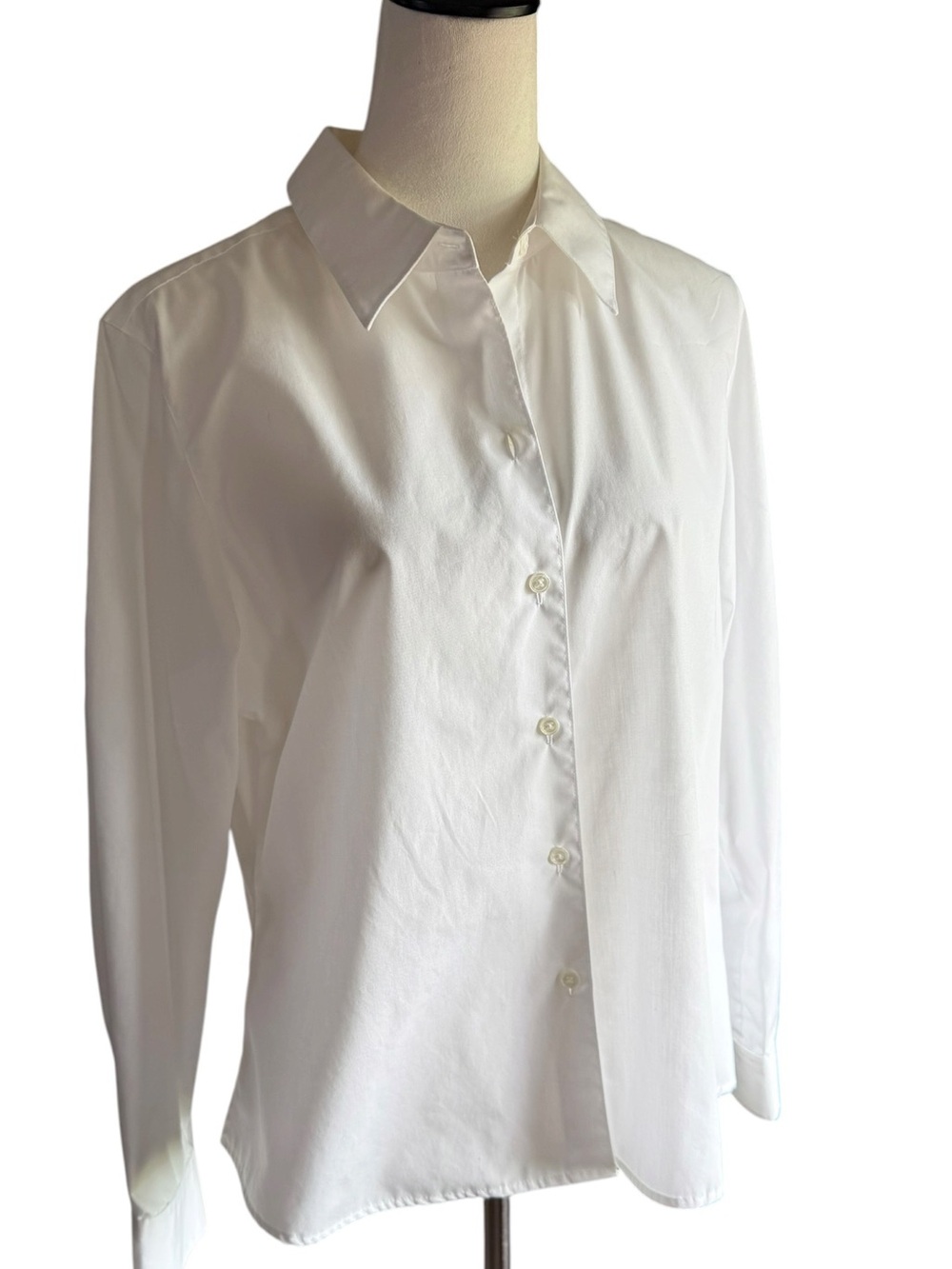 Foxcroft for Appleseed’s Classic White Button-Up Shirt - Women's Long Sleeve